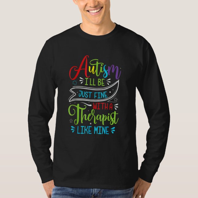 Camiseta Concienciación sobre autismo Arcoiris Hombres de m (Anverso)