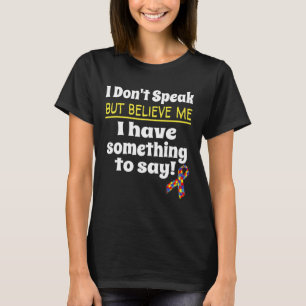 Camiseta Concienciación sobre autismo Conciencia no verbal
