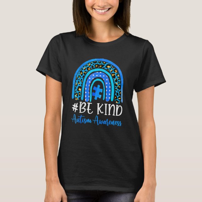 Camiseta Concienciación sobre autismo de Be Kind Mujeres Ch (Anverso)