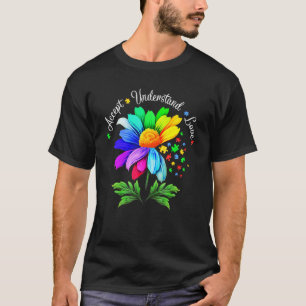 Camiseta Concienciación sobre autismo de las flores de marg