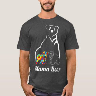 Camiseta Concienciación sobre autismo de mamá oso niño auti