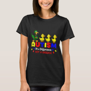 Camiseta Concienciación sobre autismo de pato es diferente,