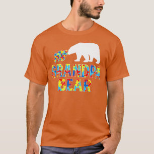 Camiseta Concienciación sobre autismo El abuelo apoya el au