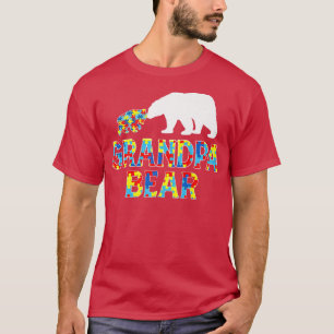 Camiseta Concienciación sobre autismo El abuelo apoya el au