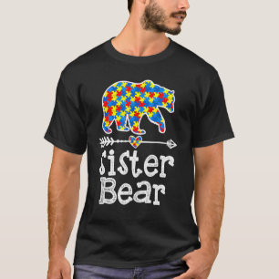 Camiseta Concienciación sobre autismo Hermana Bear Support