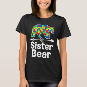 Camiseta Concienciación sobre autismo Hermana Bear Support
