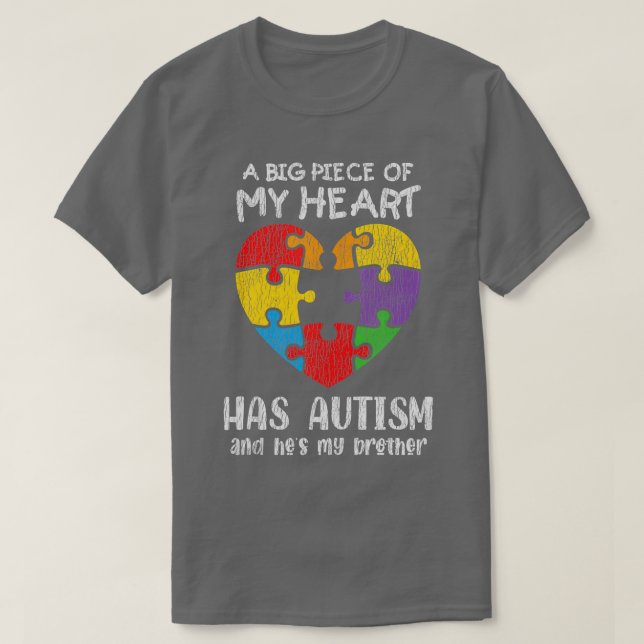 Camiseta Concienciación sobre autismo Hermano Niños autista (Diseño del anverso)