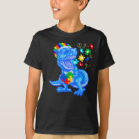 Concienciación sobre autismo Mes Azul Dinosaurio A