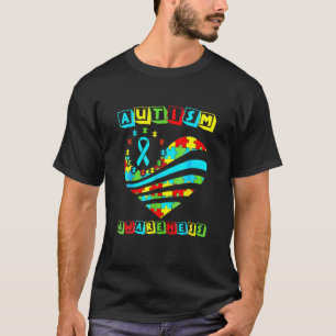 Camiseta Concienciación sobre autismo Mujeres apoyo corazón