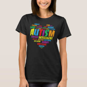 Camiseta Concienciación sobre autismo Mujeres apoyo corazón