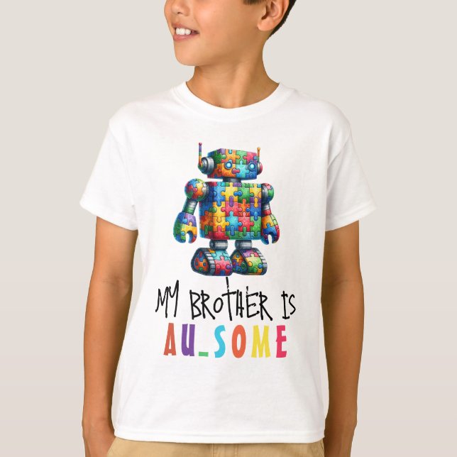 Camiseta Concienciación sobre autismo Niños apoyo familiar (Anverso)