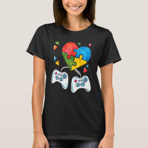 Camiseta Concienciación sobre autismo Niños videojuegos rom