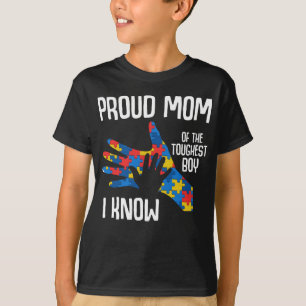 Camiseta Concienciación sobre autismo Orgullosa Mamá Niñ