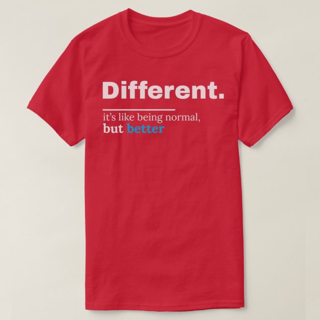 Camiseta Concienciación sobre autismo para ser diferente co (Diseño del anverso)