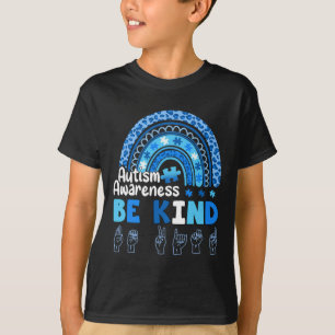 Camiseta Concienciación sobre autismo sea amable Lenguaje d