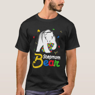 Camiseta Concienciación sobre autismo suave Stepmom Bear Fa