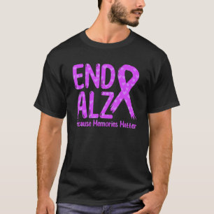 Camiseta Concienciación sobre el alzhéimer de la cinta mora