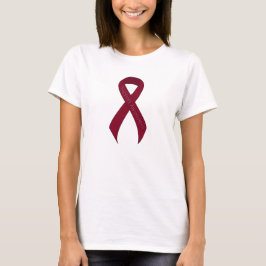 Camiseta Concienciación sobre el apoyo a la cinta de borgoñ