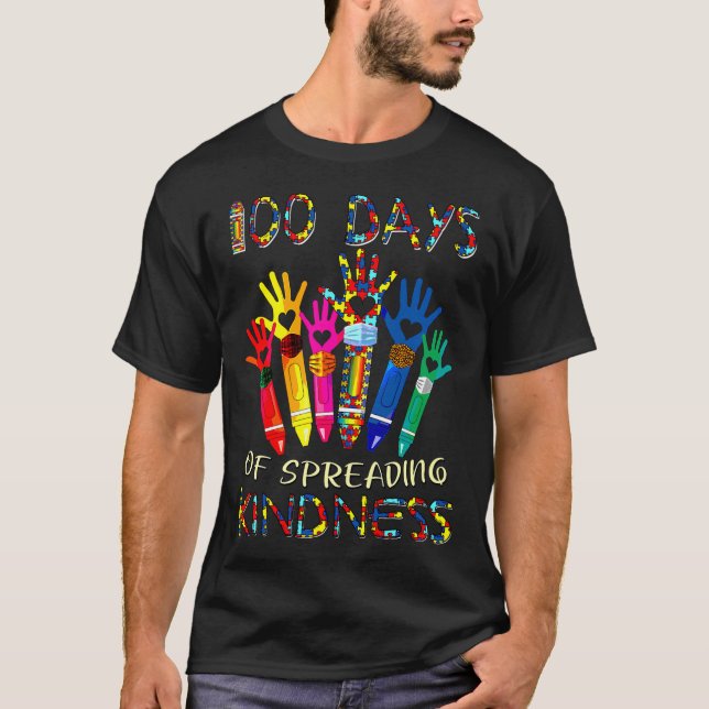 Camiseta Concienciación Sobre El Autismo 100 Días De Difund (Anverso)