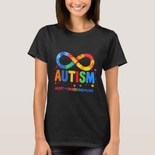 Camiseta Concienciación sobre el autismo Aceptar Entender A