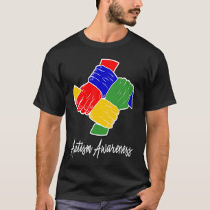 Camiseta Concienciación sobre el autismo Apretón de manos c