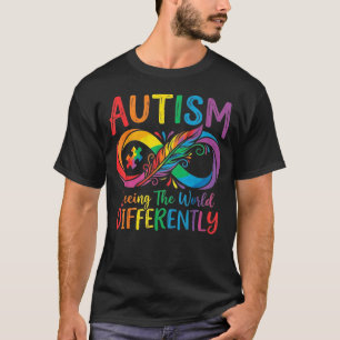Camiseta Concienciación sobre el Autismo Arcoíris Pluma Inf