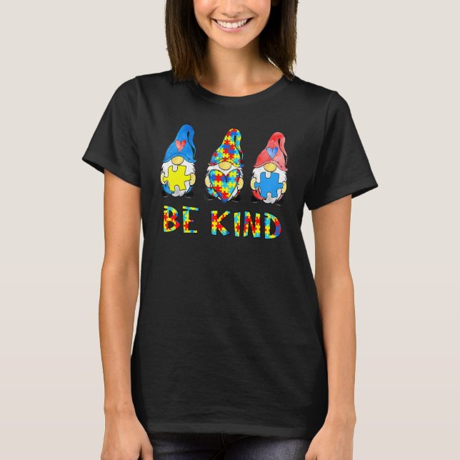 Camiseta Concienciación sobre el autismo Be Kind Gnomes a l (Anverso)