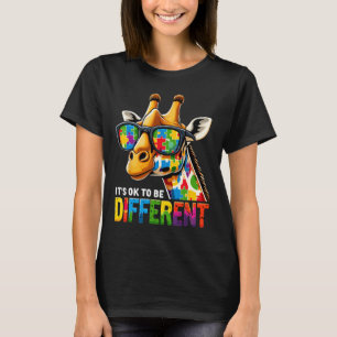 Camiseta Concienciación sobre el autismo de la jirafa Es ac