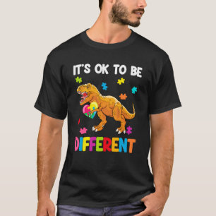 Camiseta Concienciación sobre el Autismo Dinosaurio Lindo E