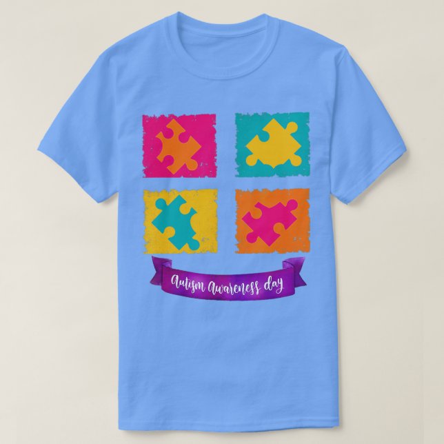 Camiseta Concienciación sobre el autismo en el Día Mundial  (Diseño del anverso)