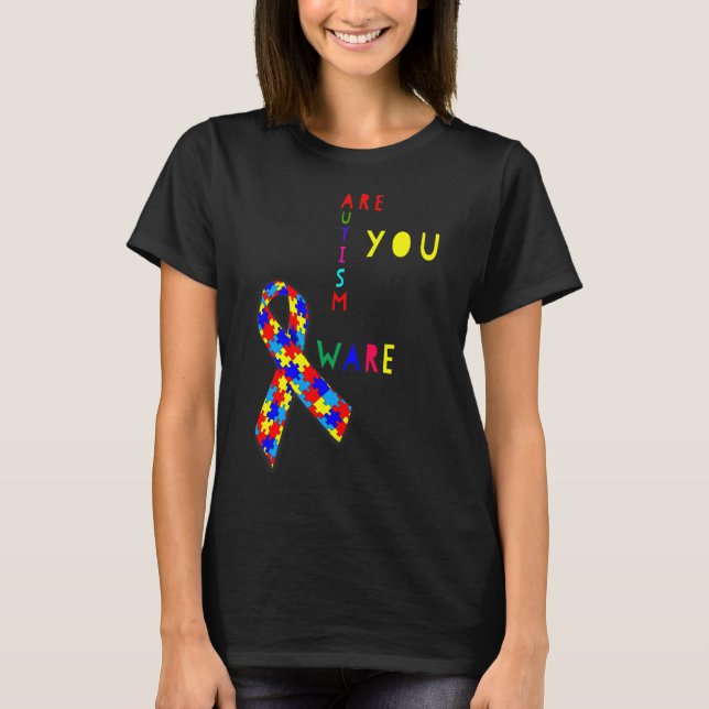 Camiseta Concienciación sobre el autismo es consciente de e (Anverso)