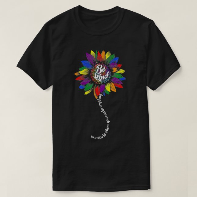 Camiseta Concienciación sobre el autismo girasol Que sea un (Diseño del anverso)