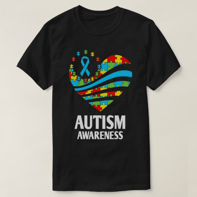Camiseta Concienciación sobre el autismo Las mujeres apoyan (Diseño del anverso)