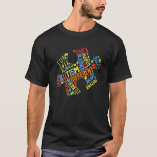 Camiseta Concienciación sobre el Autismo Palabras de la P