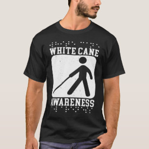 Camiseta Concienciación sobre el bastón blanco Sensibilizac