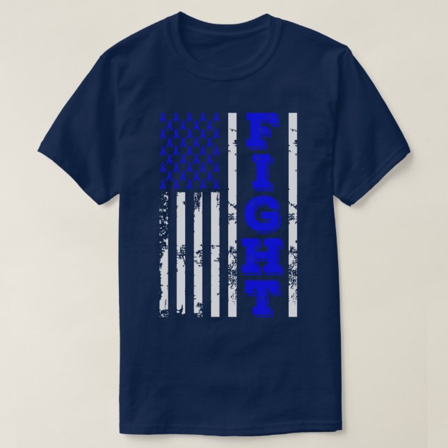 Camiseta Concienciación sobre el cáncer de colon contra la  (Diseño del anverso)