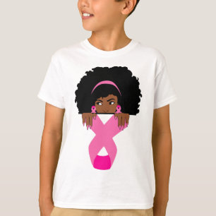 Camiseta Concienciación sobre el cáncer de mama afroamerica