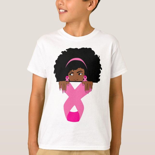 Camiseta Concienciación sobre el cáncer de mama afroamerica (Anverso)