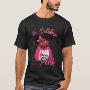 Camiseta Concienciación sobre el cáncer de mama Afroamerica