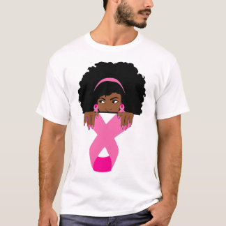 Camiseta Concienciación sobre el cáncer de mama afroamerica