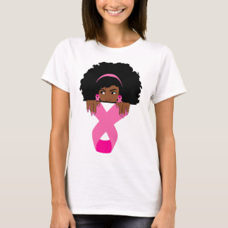 Camiseta Concienciación sobre el cáncer de mama afroamerica