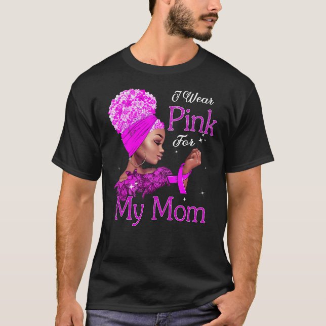 Camiseta Concienciación sobre el cáncer de mama Chica negro (Anverso)