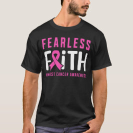 Camiseta Concienciación sobre el cáncer de mama de fe intré