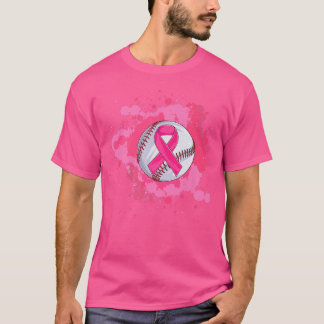 Camiseta Concienciación sobre el cáncer de mama en cinta ro