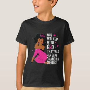 Camiseta Concienciación sobre el cáncer de mama en cinta ro