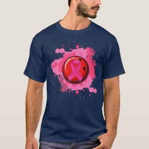 Camiseta Concienciación sobre el cáncer de mama en la cinta
