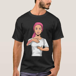 Camiseta Concienciación sobre el cáncer de mama en lengua d