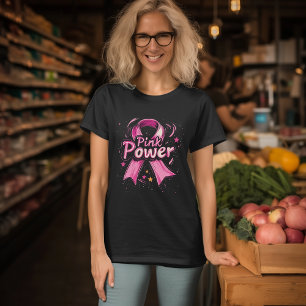Camiseta Concienciación sobre el cáncer de mama en poder ro