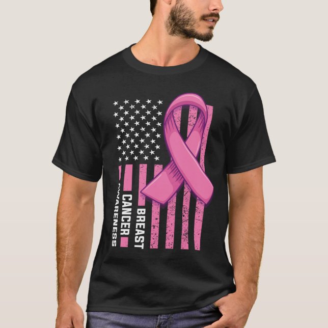 Camiseta Concienciación sobre el cáncer de mama Estados Uni (Anverso)