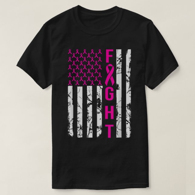 Camiseta Concienciación sobre el cáncer de mama LUCHA contr (Diseño del anverso)